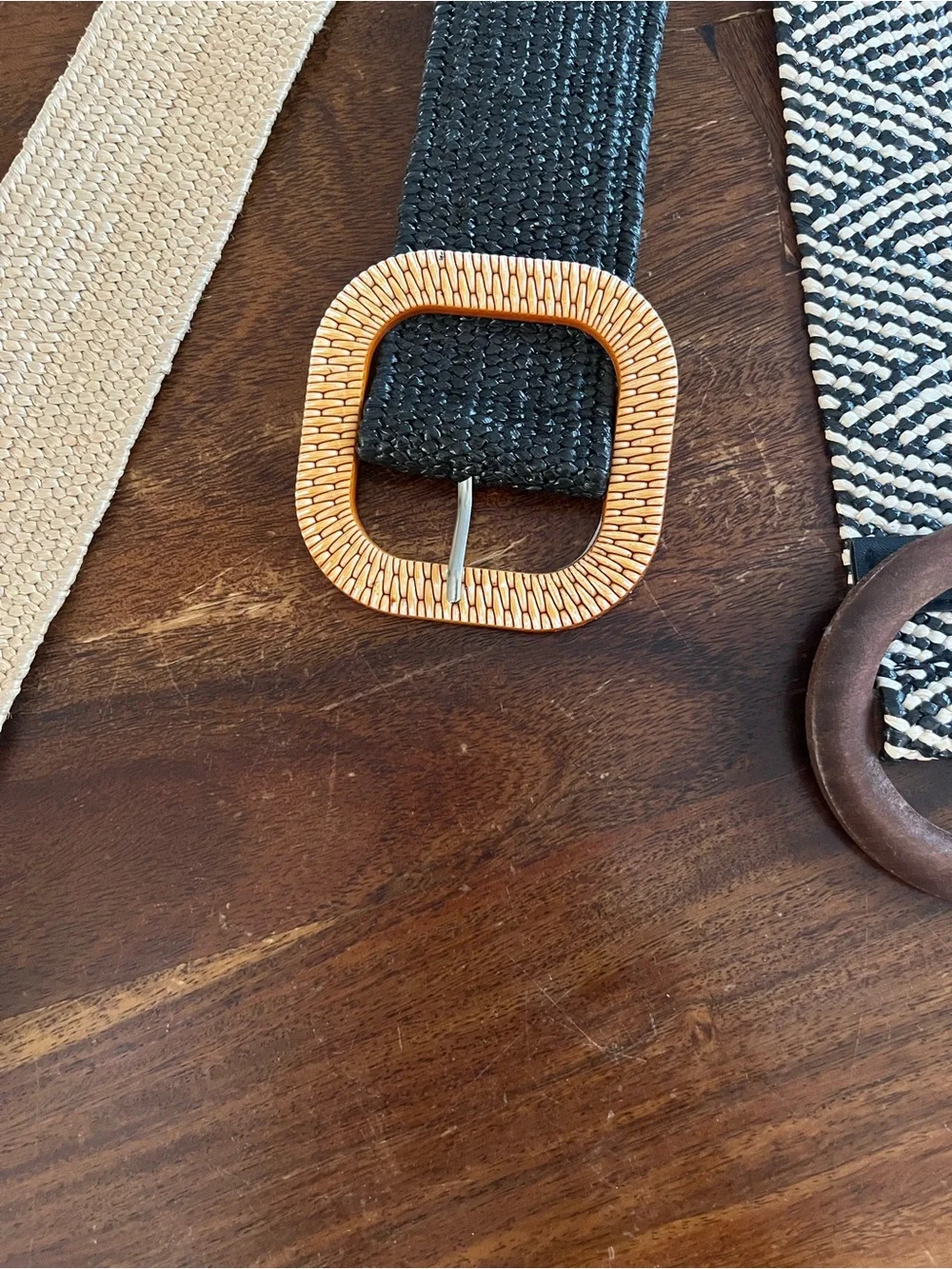Boutique Capsule Collection of 4 Plus Size Woven Stretch Belts | Neutral Tones